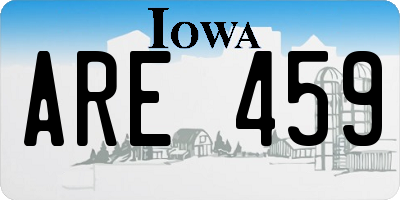 IA license plate ARE459