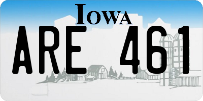 IA license plate ARE461