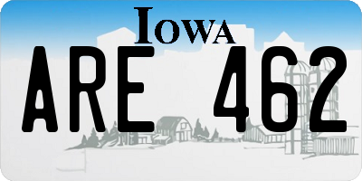 IA license plate ARE462