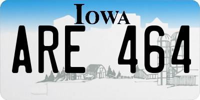 IA license plate ARE464