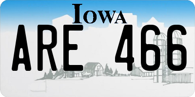 IA license plate ARE466