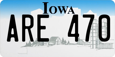 IA license plate ARE470
