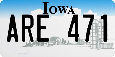 IA license plate ARE471