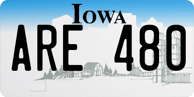 IA license plate ARE480
