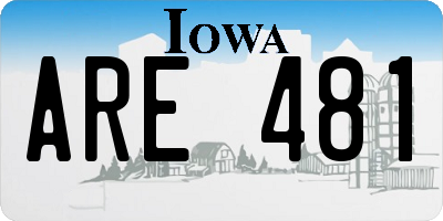 IA license plate ARE481