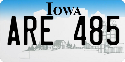 IA license plate ARE485