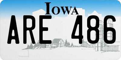 IA license plate ARE486