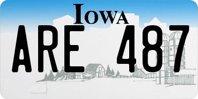 IA license plate ARE487