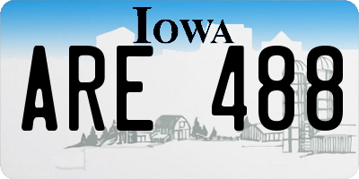 IA license plate ARE488