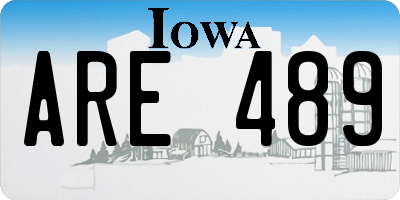 IA license plate ARE489