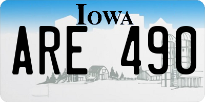 IA license plate ARE490
