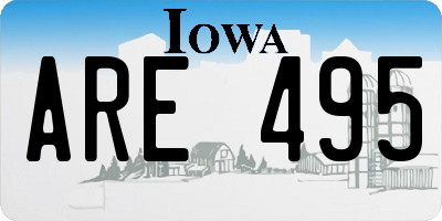 IA license plate ARE495