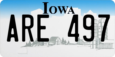IA license plate ARE497