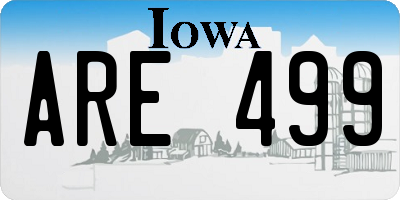 IA license plate ARE499
