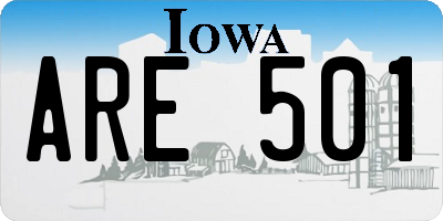 IA license plate ARE501