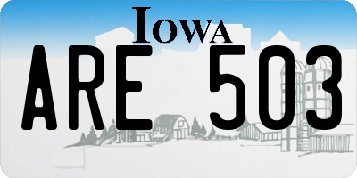 IA license plate ARE503