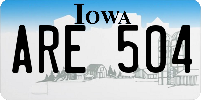 IA license plate ARE504