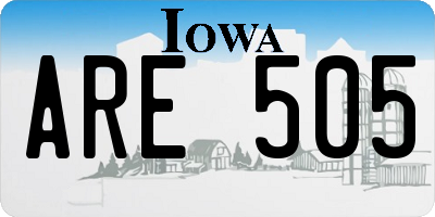 IA license plate ARE505