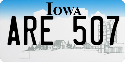 IA license plate ARE507