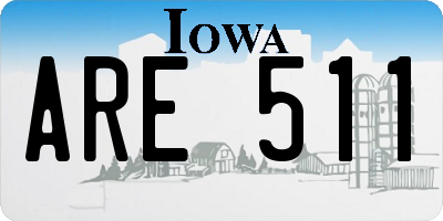 IA license plate ARE511