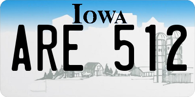 IA license plate ARE512
