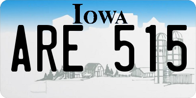 IA license plate ARE515