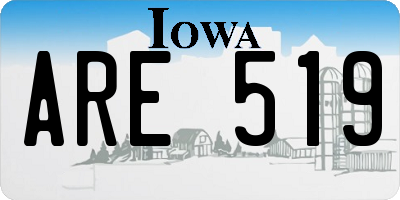 IA license plate ARE519