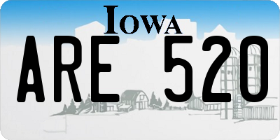 IA license plate ARE520