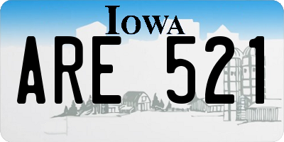 IA license plate ARE521