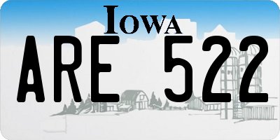 IA license plate ARE522
