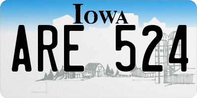 IA license plate ARE524