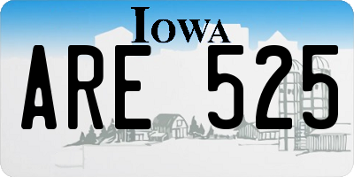 IA license plate ARE525