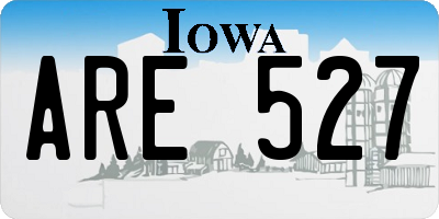 IA license plate ARE527