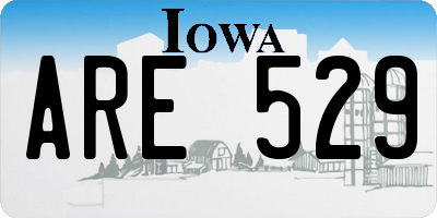 IA license plate ARE529