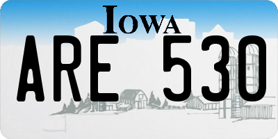 IA license plate ARE530