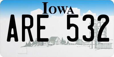 IA license plate ARE532