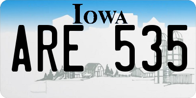 IA license plate ARE535