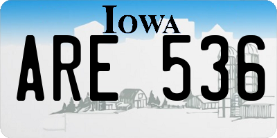 IA license plate ARE536
