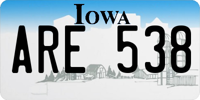 IA license plate ARE538