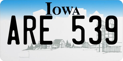 IA license plate ARE539