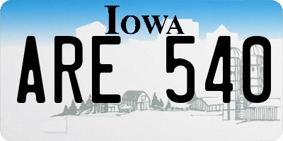 IA license plate ARE540