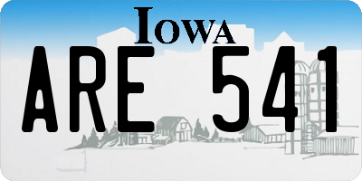 IA license plate ARE541