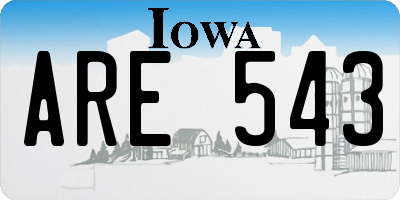 IA license plate ARE543