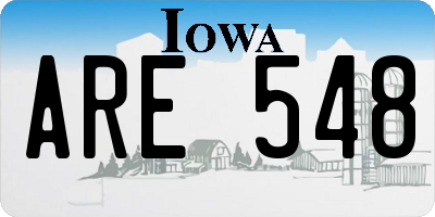 IA license plate ARE548