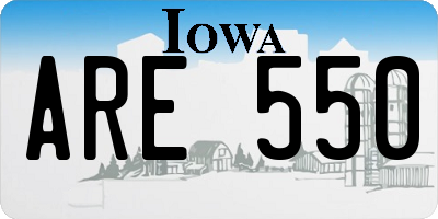 IA license plate ARE550