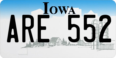 IA license plate ARE552