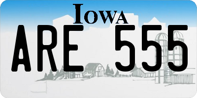 IA license plate ARE555