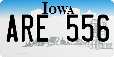 IA license plate ARE556