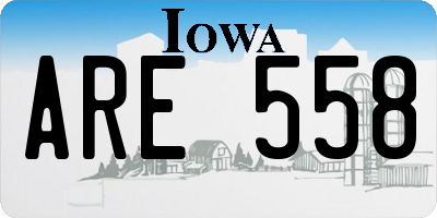 IA license plate ARE558