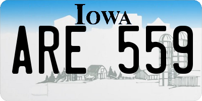 IA license plate ARE559